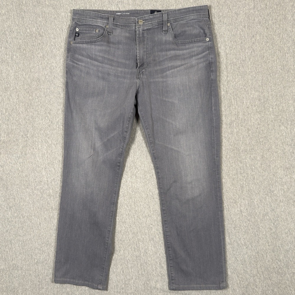 AG Adriano Goldschmied The Everett Slim Straight Pants Mens 36x32 (36x30) Gray